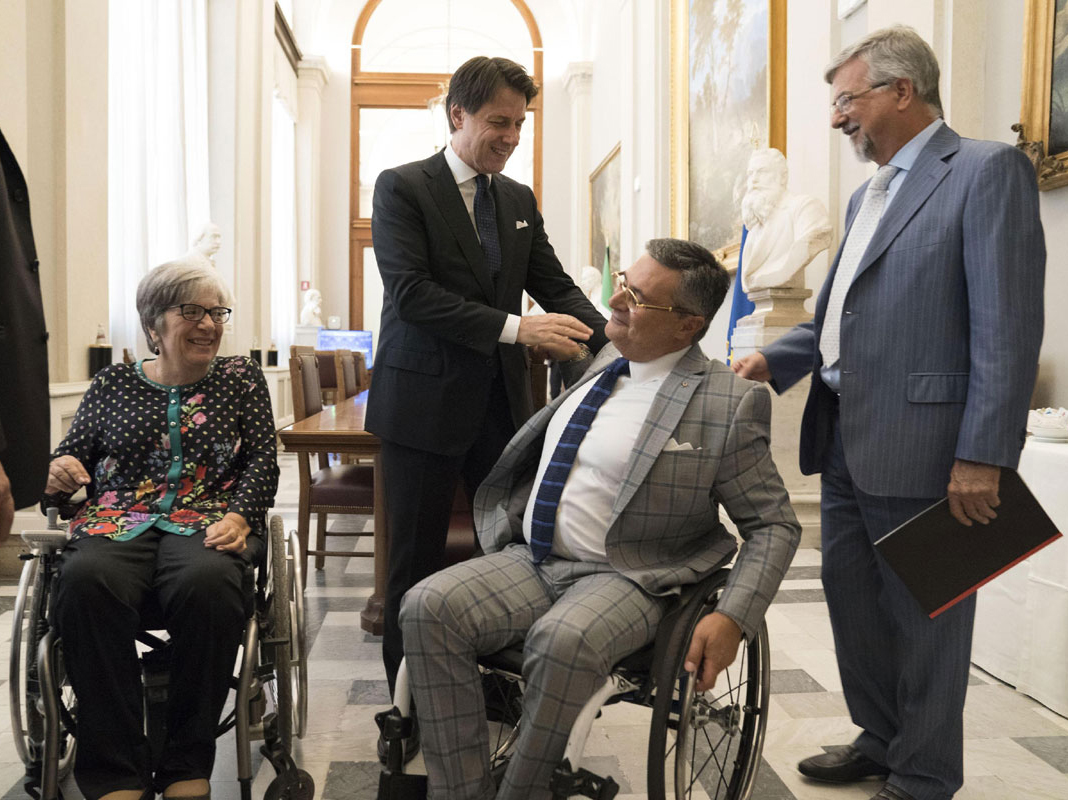 Il Presidente del Consiglio dei Ministri Giuseppe Conte incontra una delegazione delle associazioni dei disabili