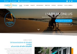 Home page del sito dell'Associazione Habilia Onlus