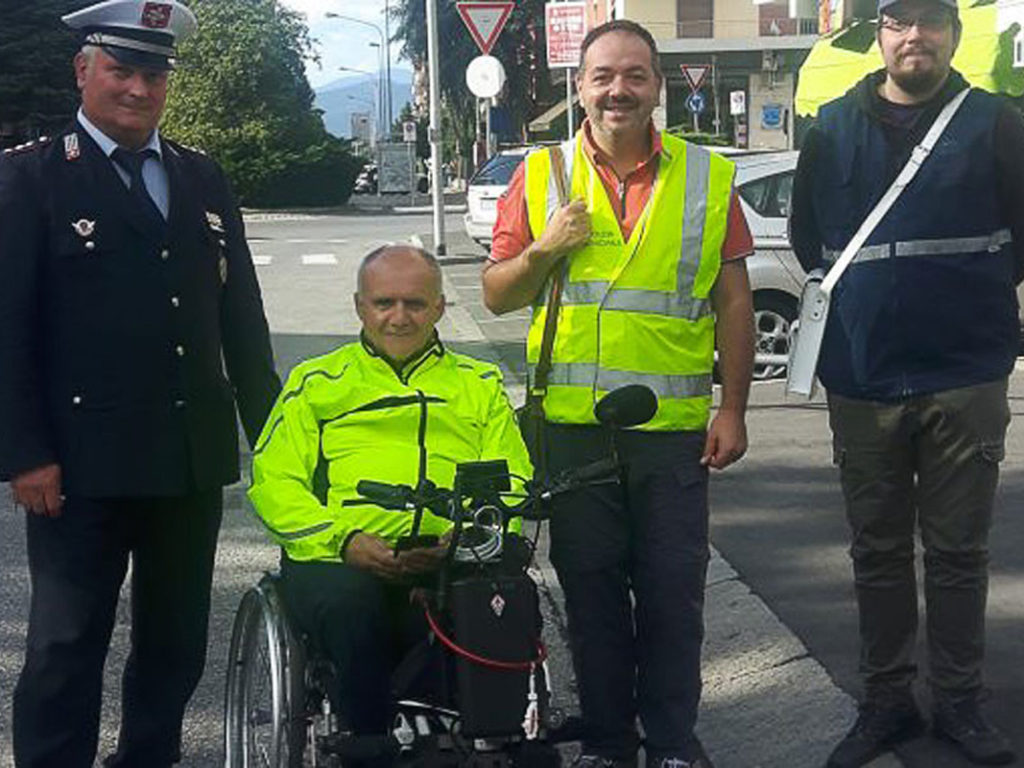 Vigili in carrozzina del comune di Prato