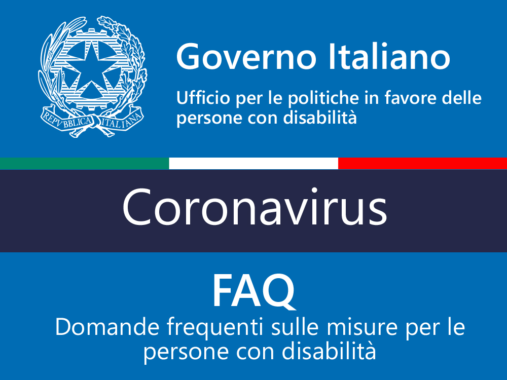 Nuovo Coronavirus: domande frequenti sulle misure per le persone con disabilità