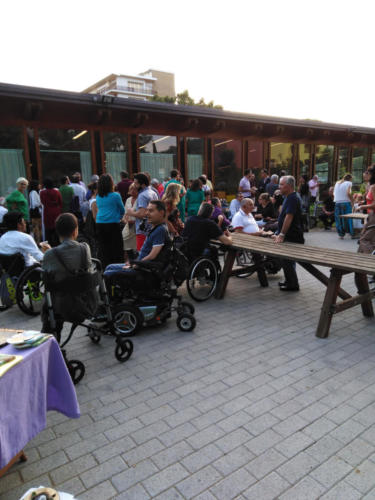 festa per l'inaugurazione del giardino di Lorenzo e Gabriella all'Unità Spinale di Firenze