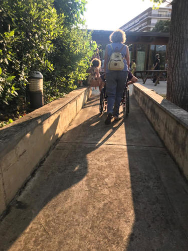 accesso al giardino di Lorenzo e Gabriella all'Unità Spinale di Firenze