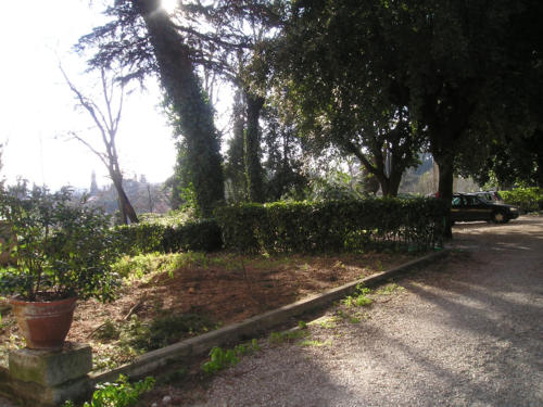 Giardino posteriore del Centro di riabilitazione Villa il Sorriso